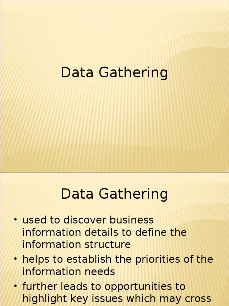 Data Gathering Interview Intelligence Analysis