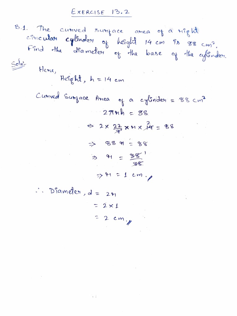 Class 9 Maths Exercise 13.2 Solutions | PDF