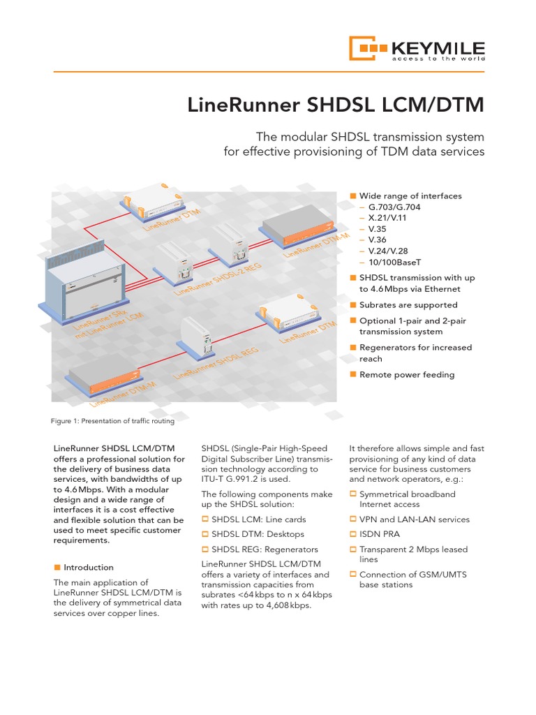 4.4.02-LineRunner-SDHDSL-LCM-DTM - E1 Extender | PDF | Internet | Broadband