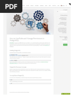 How To Use Roles and Manage Permissions in Postgresql