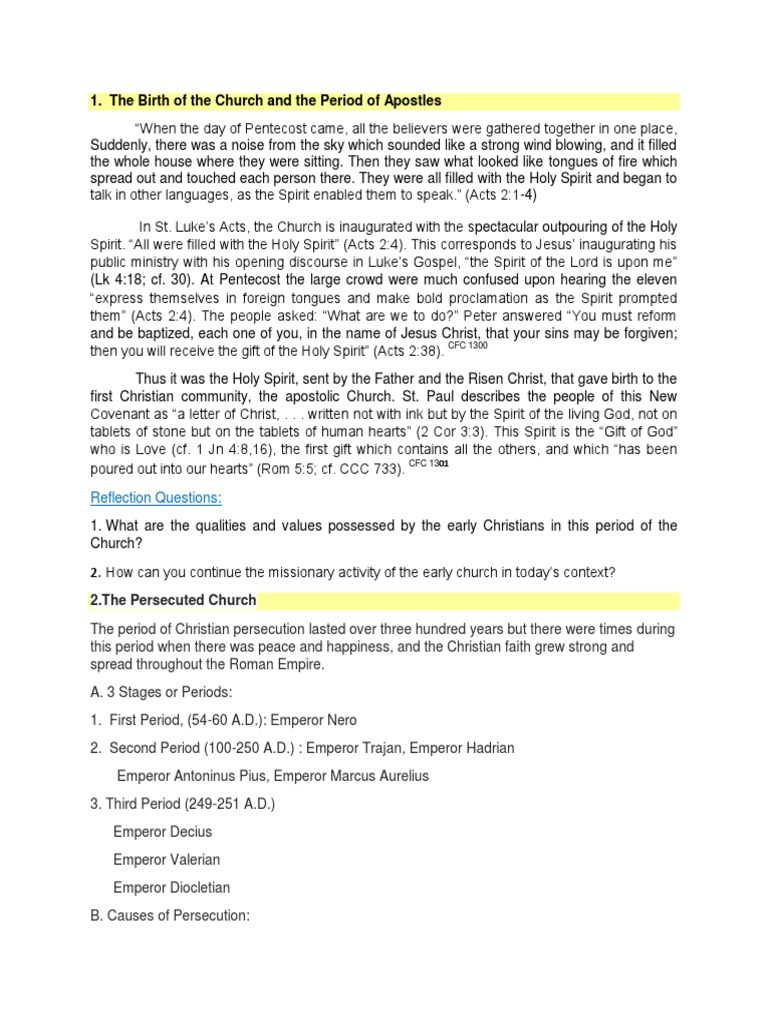 Lesson 3 The Church in History | PDF | Arianism | Catholic Church