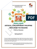 Arts01G: Contemporary Philippine Arts From The Regions: Course Module