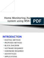 Home Monitoring/Automation System Using WSN by Iot