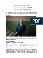 Ministro de Exteriores de Argelia Sabri Bukadum. España tiene una responsabilidad histórica en el Sáhara Occidental