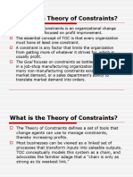 What Is The Theory of Constraints?: The Goal Focuses On Constraints As Bottleneck Processes