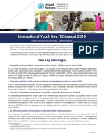 International Youth Day, 12 August 2019: Ten Key Messages
