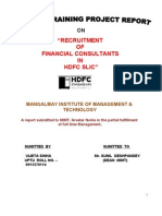 HDFCSLIC - Recruitment