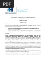 Operations and Supply Chain Management Assignment 2: Instructions