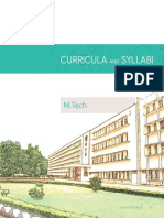 Curricula Syllabi: M.Tech