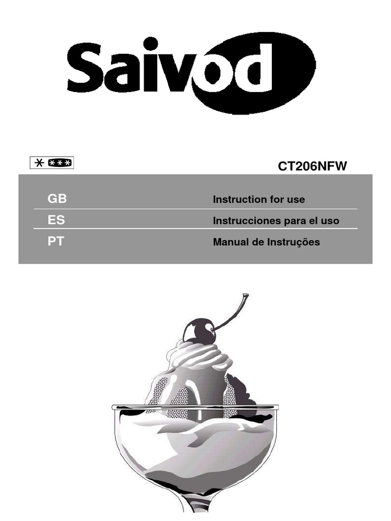 Saivod CT206NFW Fridge-Freezer | PDF | Frio | Temperatura