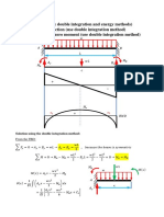 Draw BMD (Use Double Integration and Energy Methods) - Maximum Deflection (Use Double Integration Method)