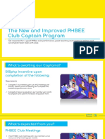 PHBEE Club Captain Program