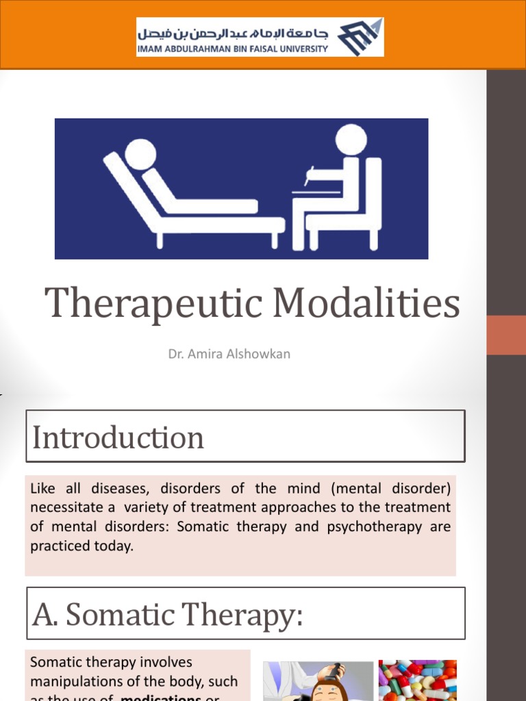 Overview of Therapeutic Modalities | PDF | Psychotherapy | Psychoanalysis