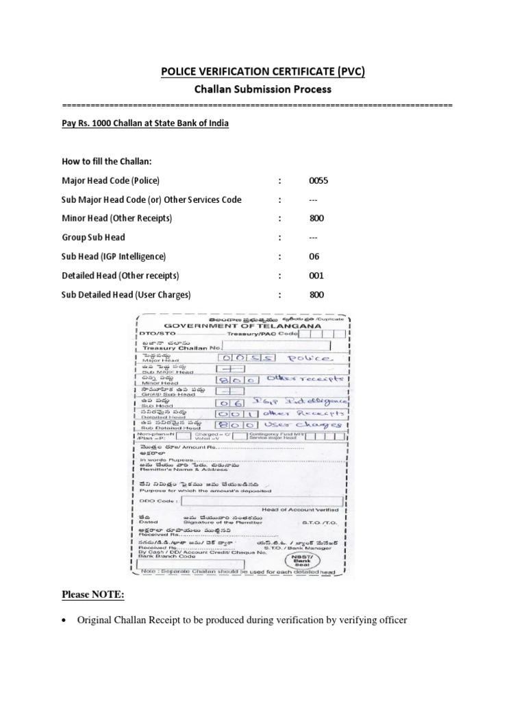 PVC Challan Submission Guide | PDF | Banking | Government Of India