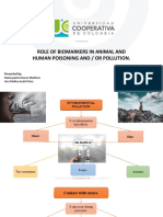 Role of Biomarkers in Animal and Human Poisoning and / or Pollution
