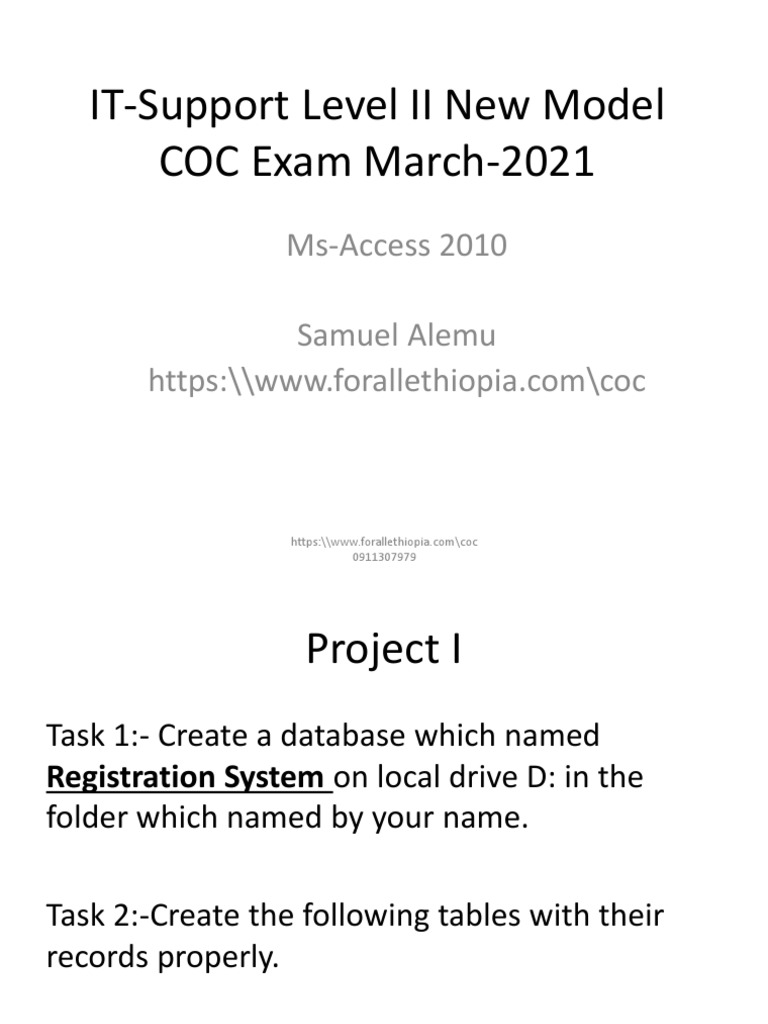 IT-Support Level II New Model COC Exam March-2021 PDF | PDF | Computer ...