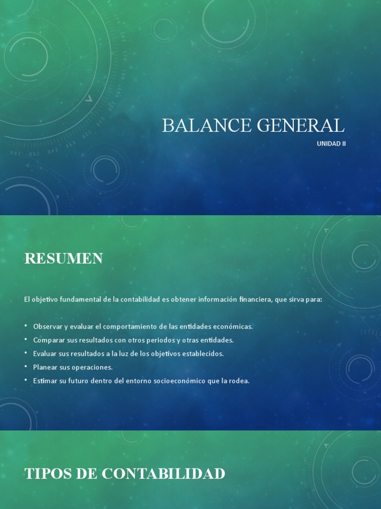 Tipos y Estructura del Balance General | PDF | Contabilidad | Hoja de ...