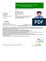 Bangladesh Gas Fields Company Limited: Admit Card For The Post of 'Assistant Manager (Electrical) '