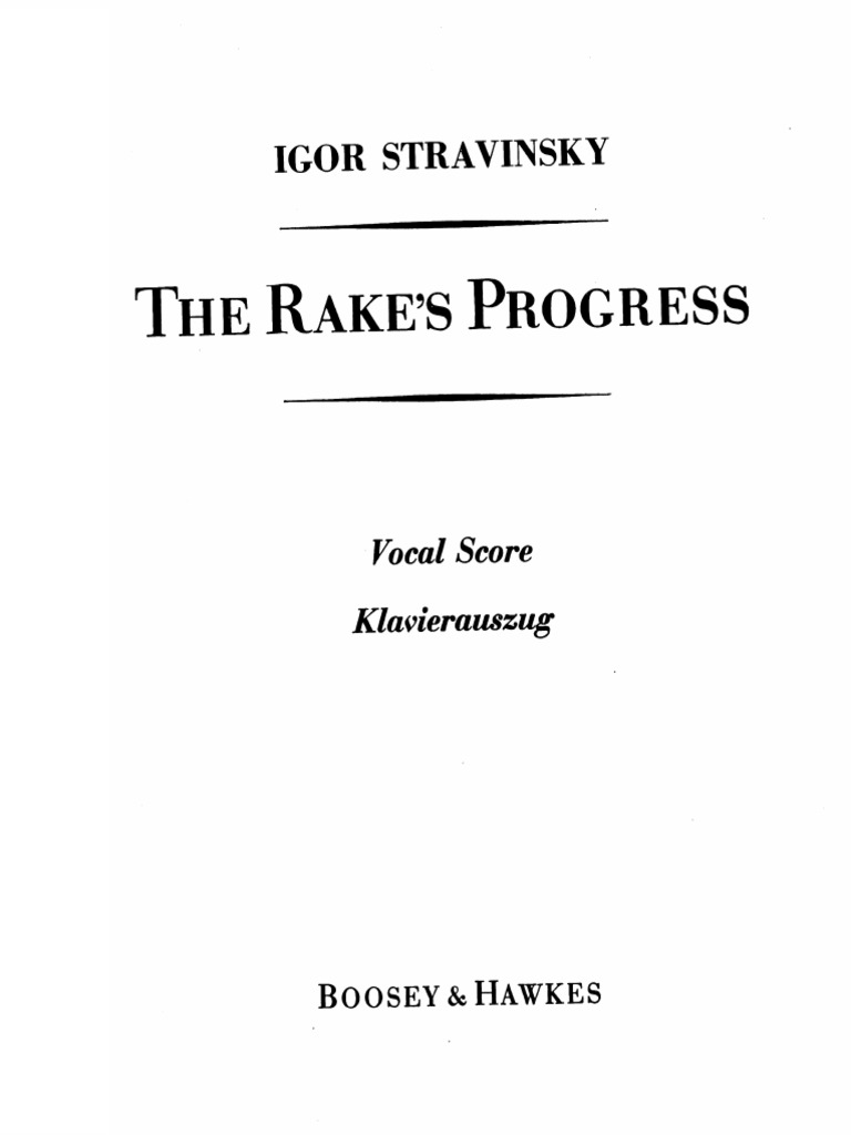 The Rake's Progress PDF