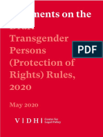 Draft Transgender Persons (Protection of Rights) Rules, 2020