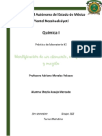 Práctica 2. Identificación de Elementos, Compuestos y Mezclas.