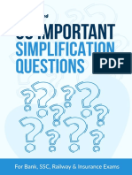 50 Important: Simplification Questions