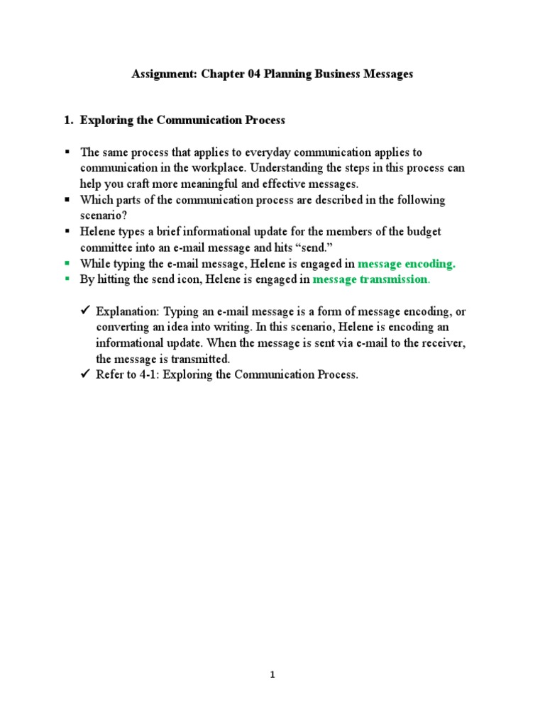 Chapter 4 Planning Business Messages PDF Adverb Adjective