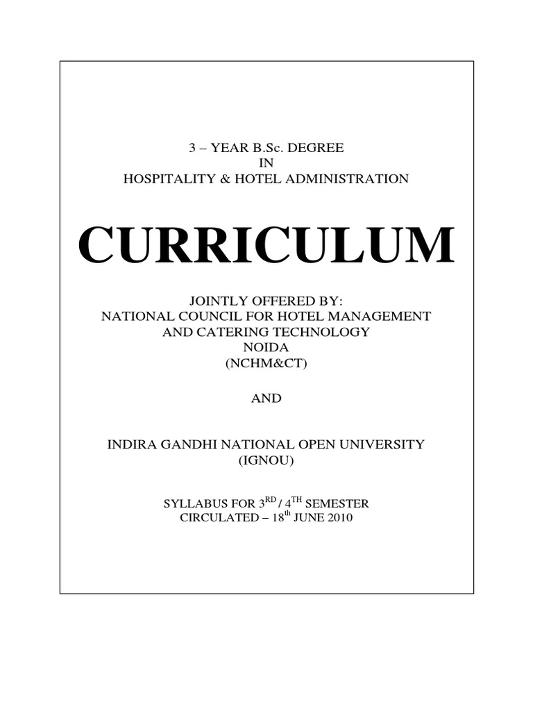 Syllabus 3rd & 4thsemester PDF Foods Food Preservation