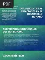 Influencia de Las Estaciones en El Desarrollo Humano