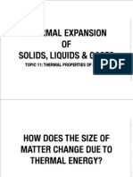 11 Thermal Expansion in Solid, Liquid and Gas