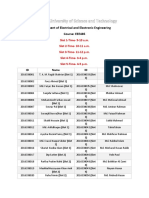 Shahjalal University of Science and Technology: Department of Electrical and Electronic Engineering Course: EEE485