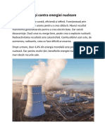 Pro Și Contra Energiei Nucleare