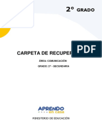 Carpeta de Recuperación 2° Grado - Secundaria