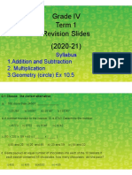 Grade IV Term 1 Revision Slides (2020-21)