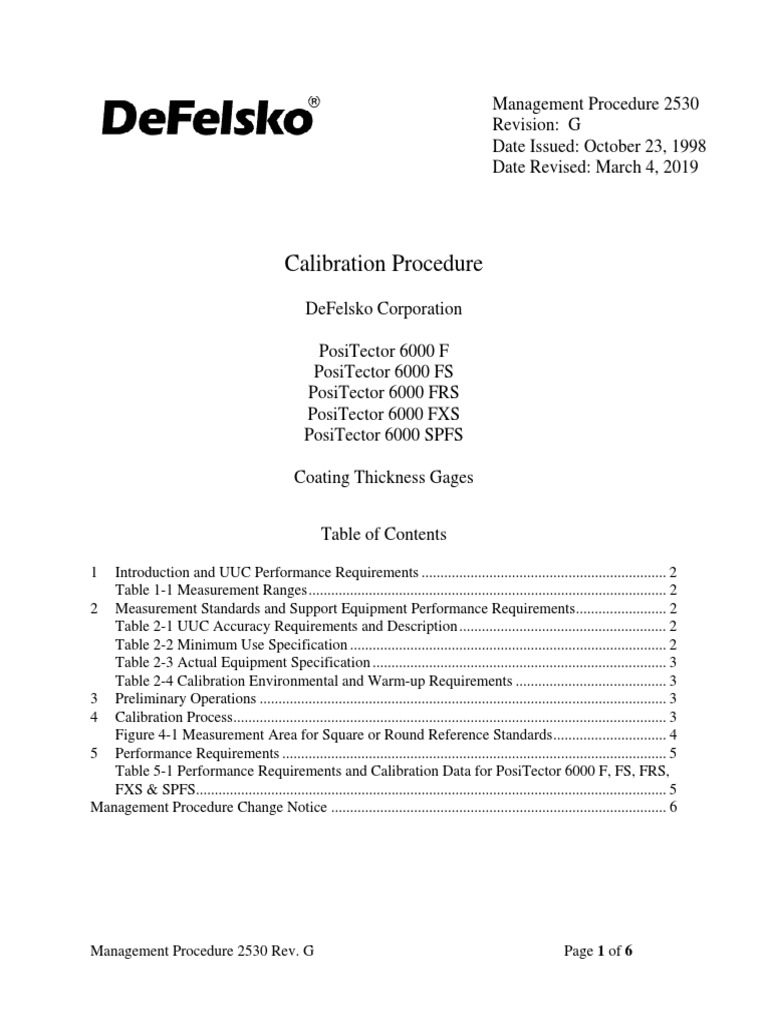 Calibration Procedure PDF Calibration Accuracy And Precision