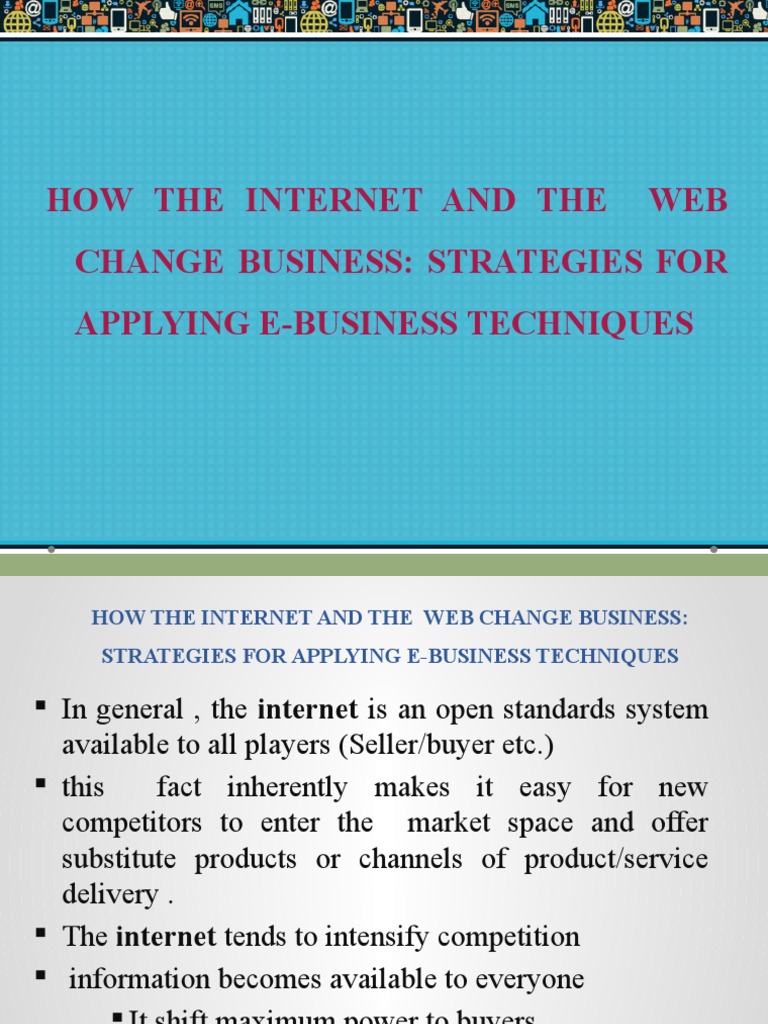 E-Business Strategies and Industry Impact | PDF | E Commerce | Value Chain