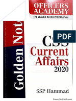 Golden Notes CSS Current Affairs 2020