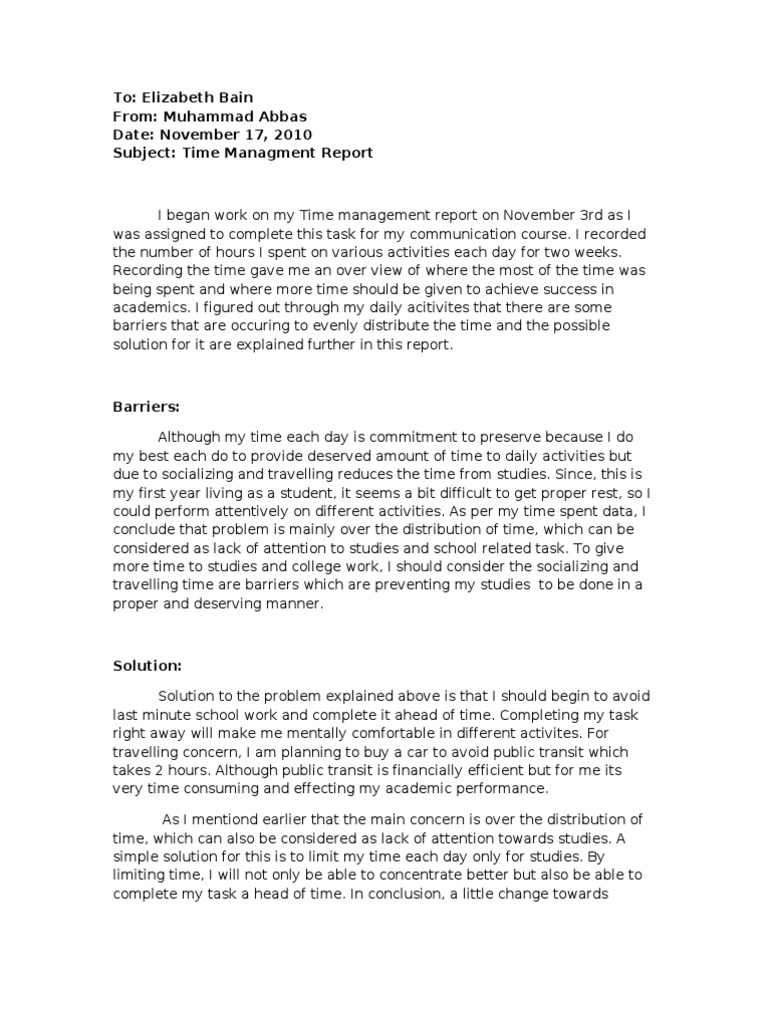 Analyzing Time Management Barriers and Proposing Solutions to Improve