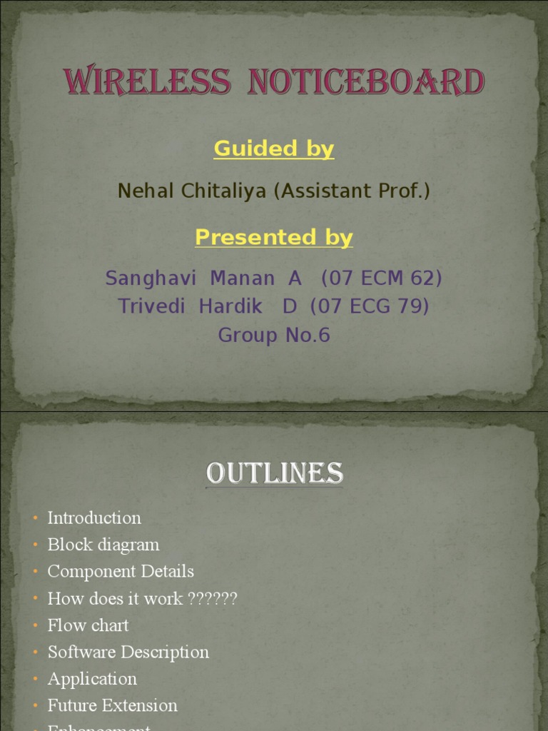 Wireless Notice Board PDF Wireless Embedded System