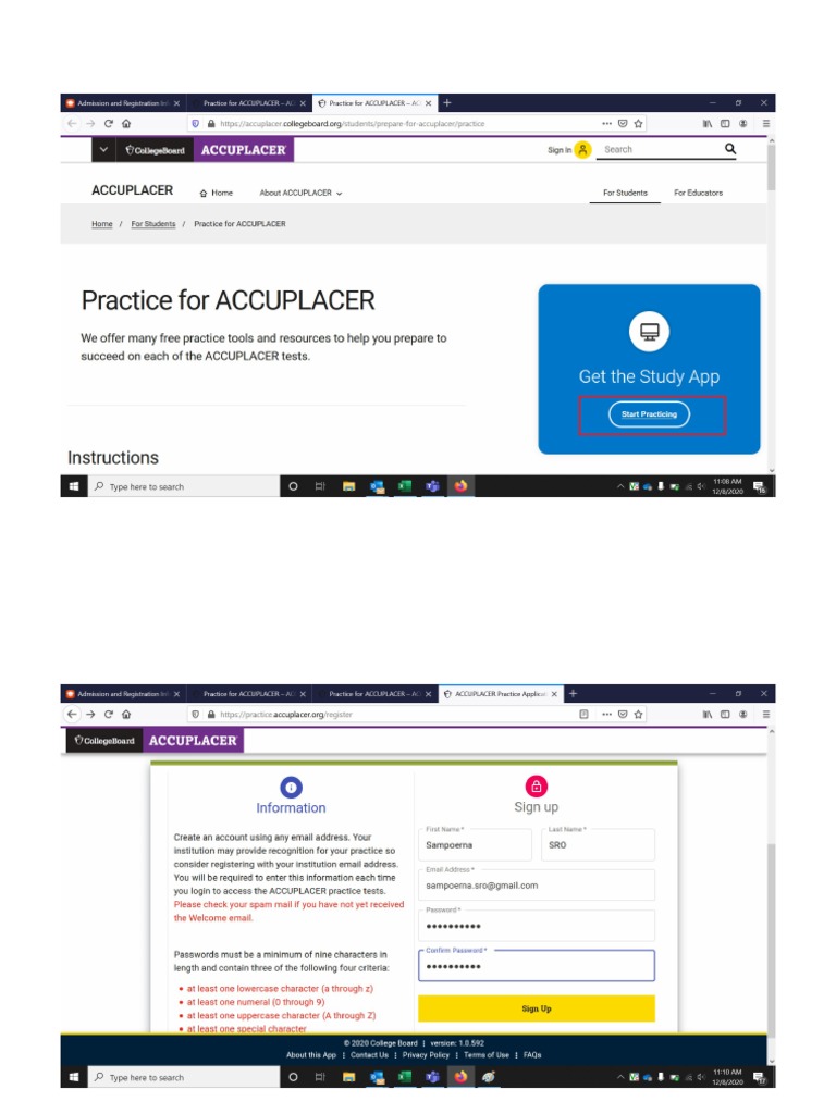 Accuplacer Practice Test | PDF