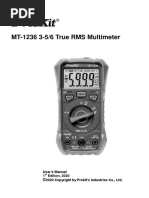 MT-1236 3-5/6 True RMS Multimeter: User's Manual 1 Edition, 2020 2020