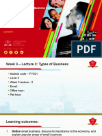 Week 3 Lecture 2 - Types of Business