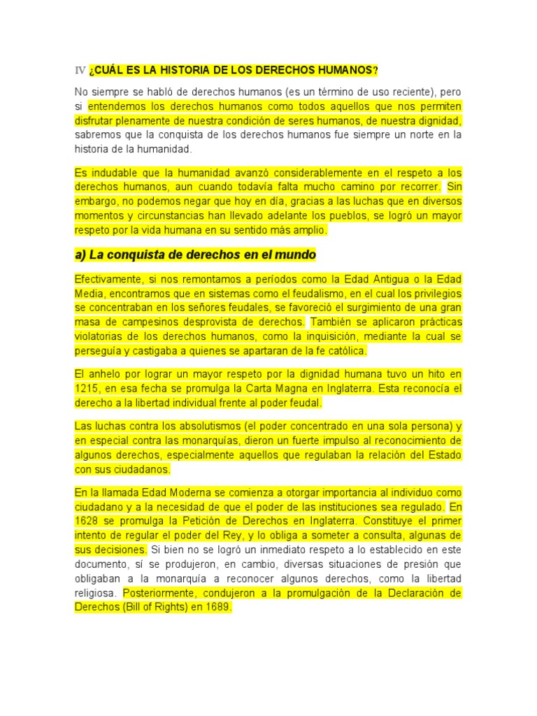 Historia de los Derechos Humanos en Venezuela | PDF | Convenio europeo ...