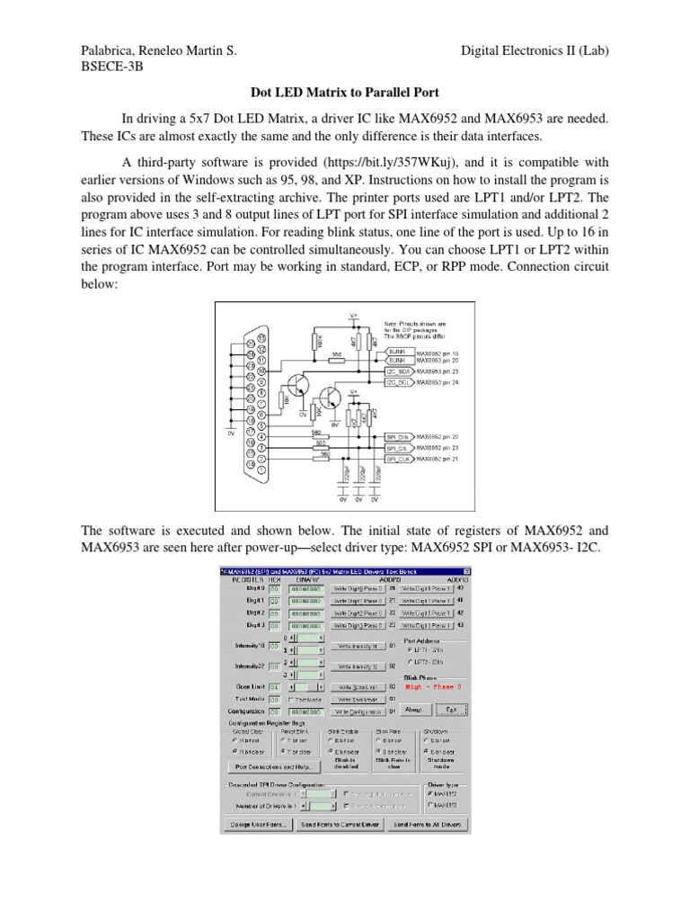 Dot Matrix To Parallel Port | PDF | Computing | Computer Science