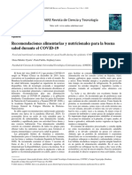 Recomendaciones Alimentarias y Nutricionales para La Buena Salud Durante El COVID-19