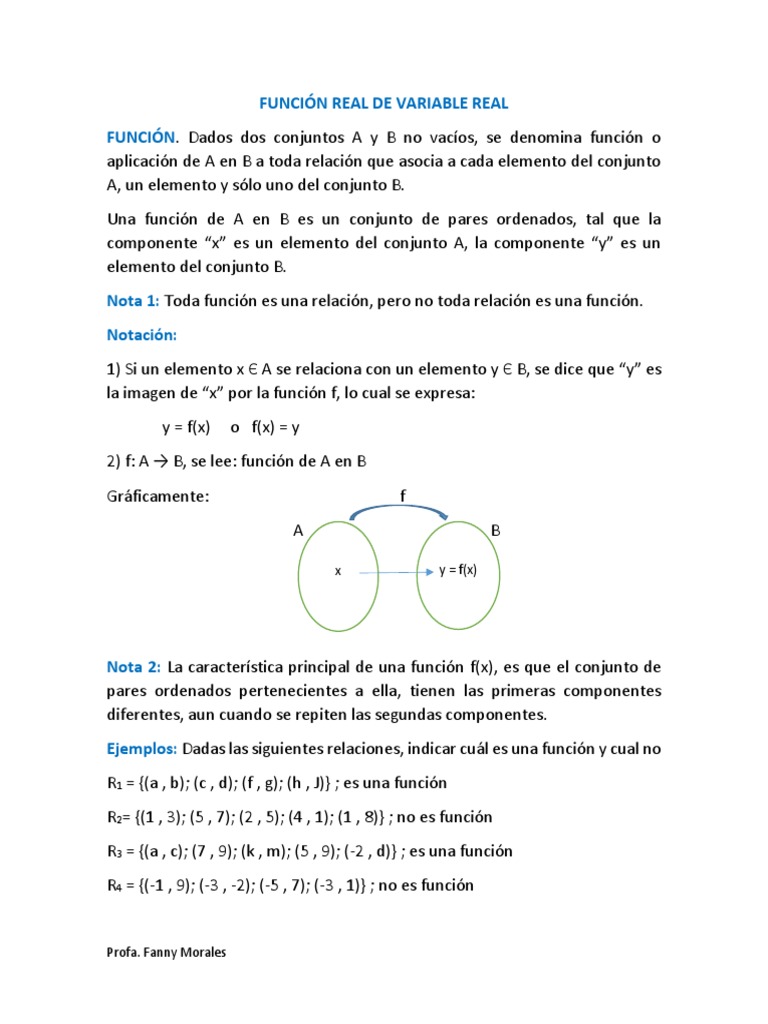 Guía de Función Real de Variable Real | PDF | Función (Matemáticas ...