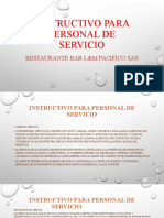 Instructivo para Personal de Servicio