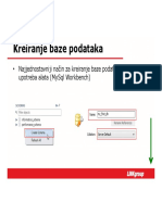 Kreiranje Baze podataka