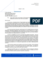 Jeremy Pruitt's attorney's letter to UTK