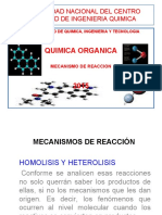 Mecanismos de reacción química en química orgánica